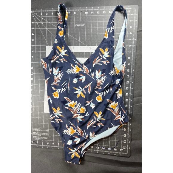 Dolce Vita Other - NWT Dolce Vita Tropical Floral One Piece Swimsuit Navy Blue Large